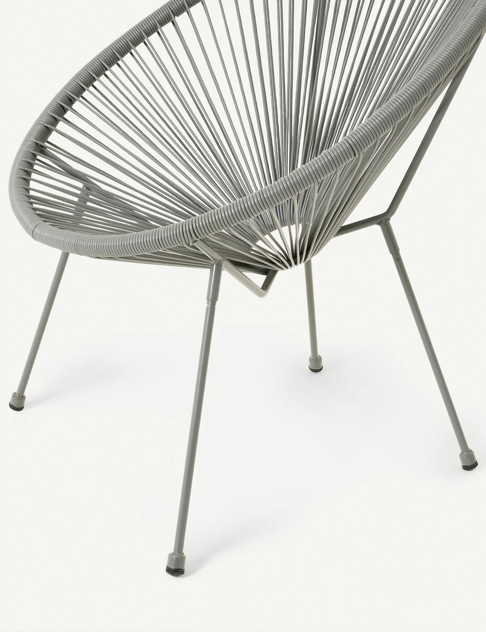 Monaco 2 Seater Egg Chair Bistro Set - Grey