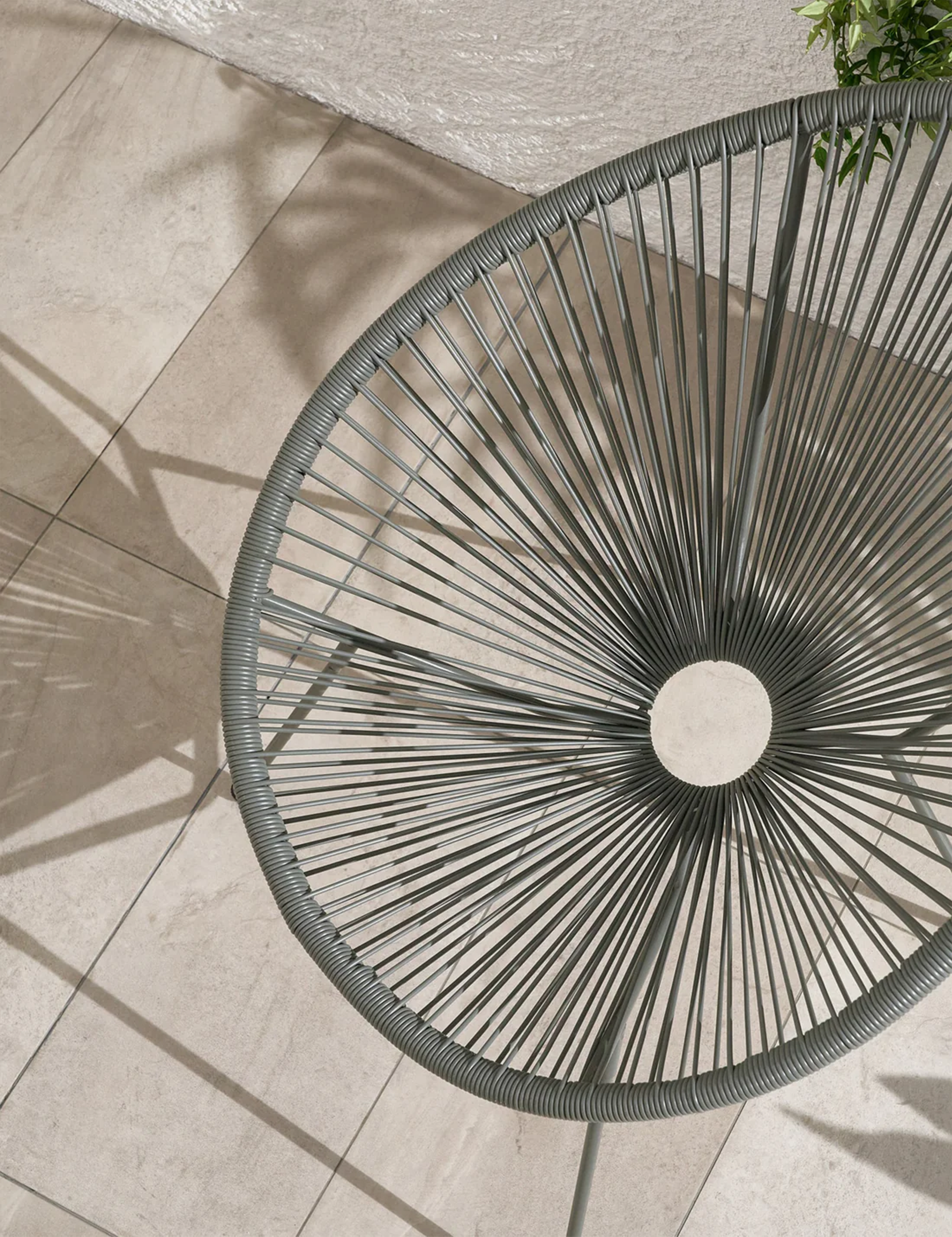 Monaco 2 Seater Egg Chair Bistro Set - Grey