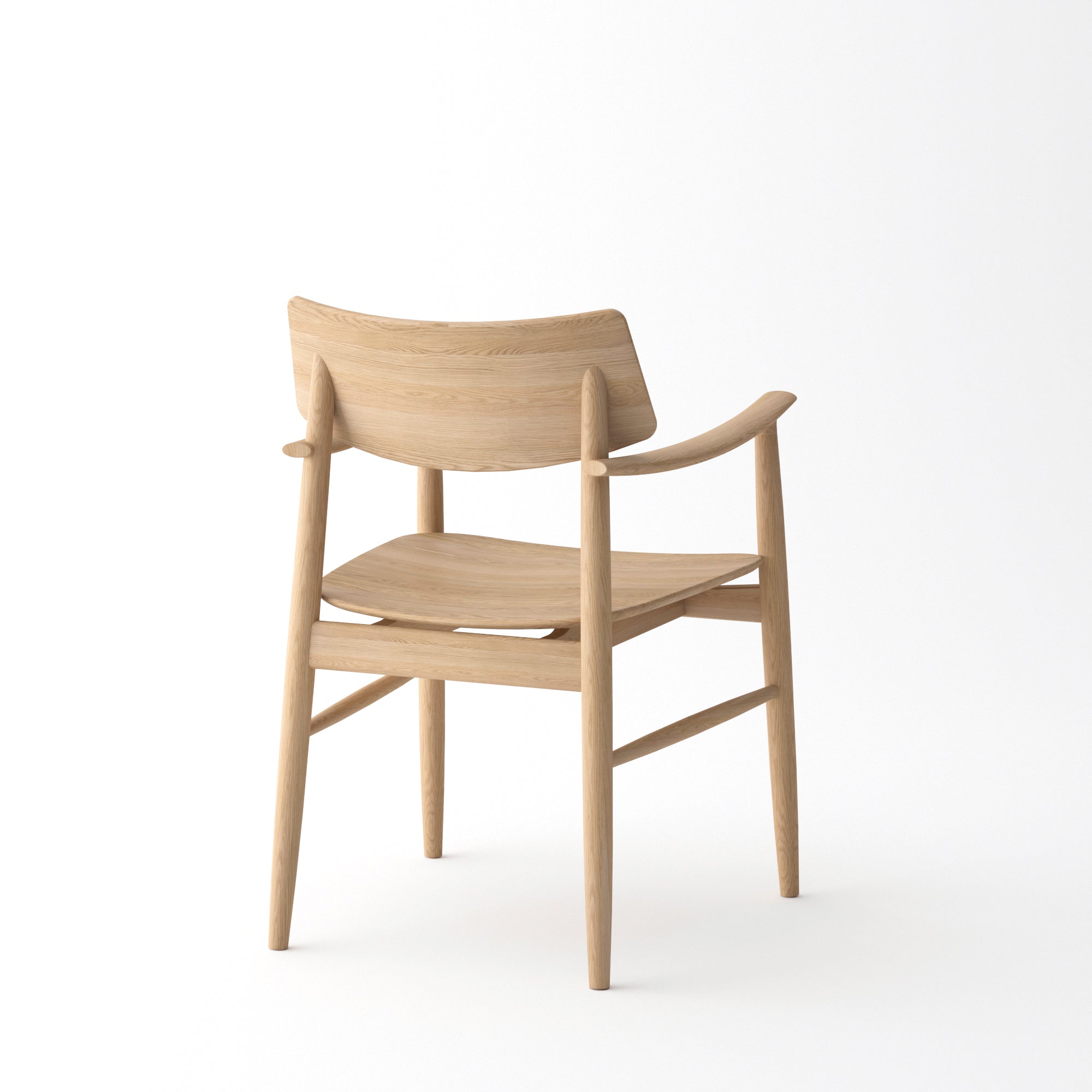 Image of Mono Solid Oak Dining Arm Chair