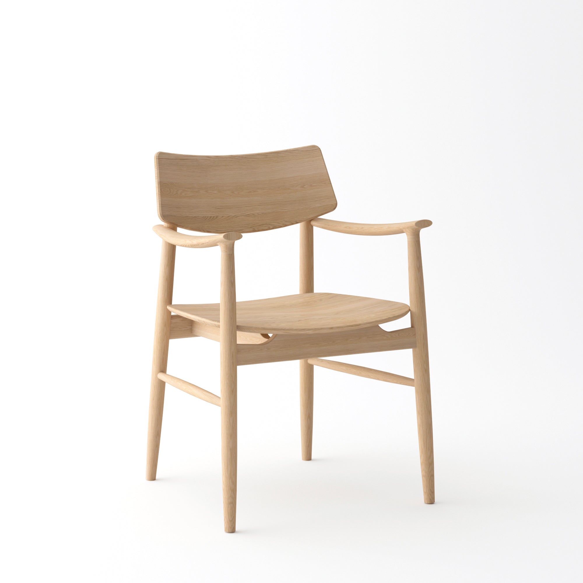 Image of Mono Solid Oak Dining Arm Chair