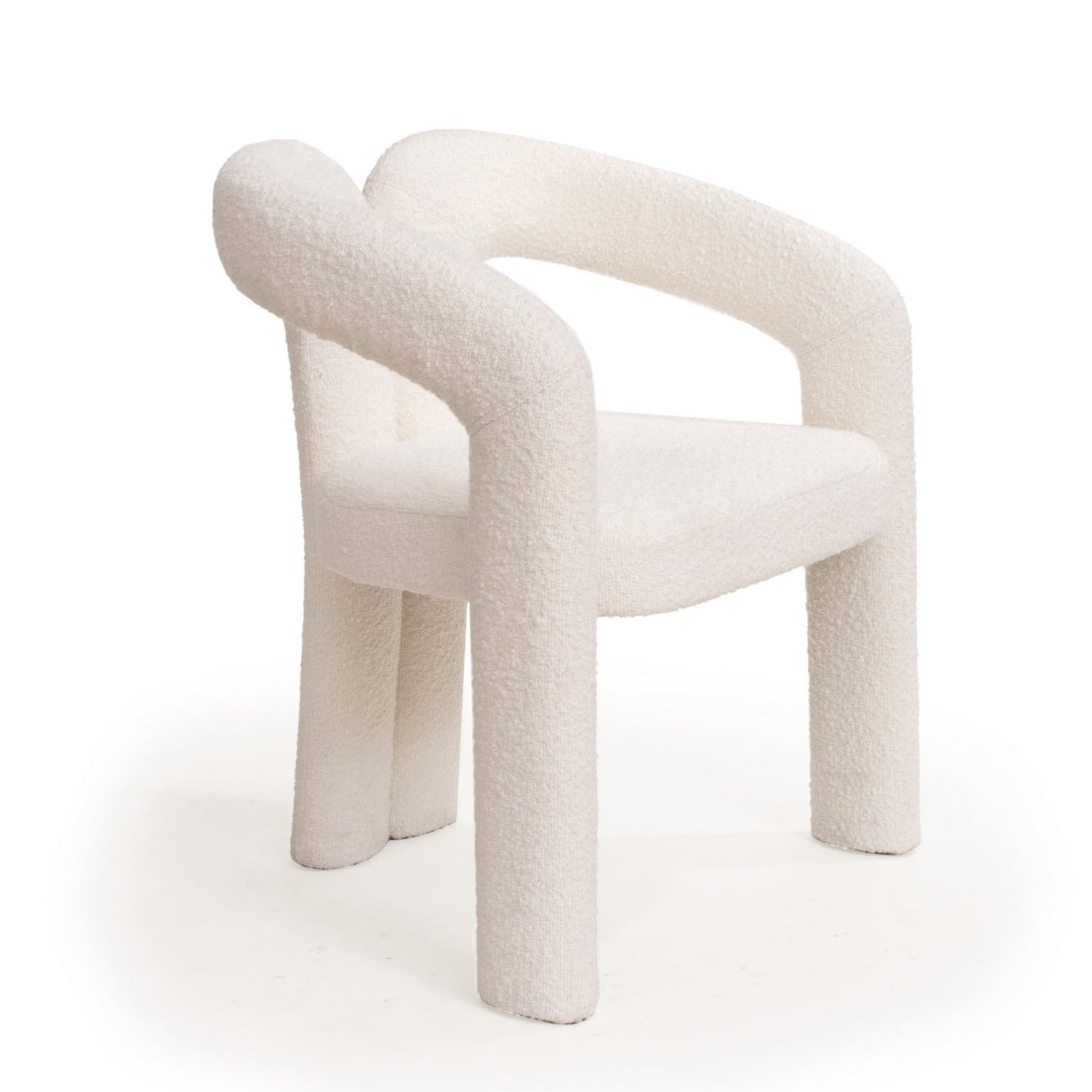Image of Mavis Dining Chair - Chex Polar Bouclé
