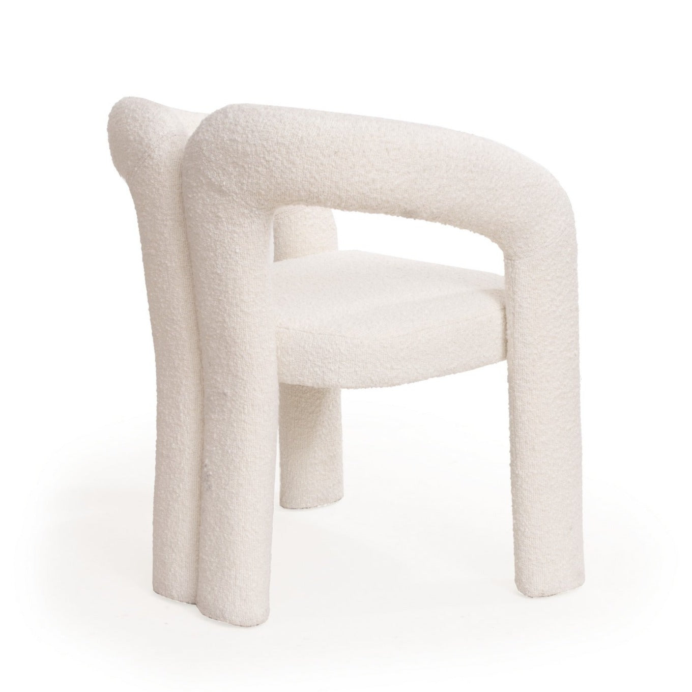 Image of Mavis Dining Chair - Chex Polar Bouclé