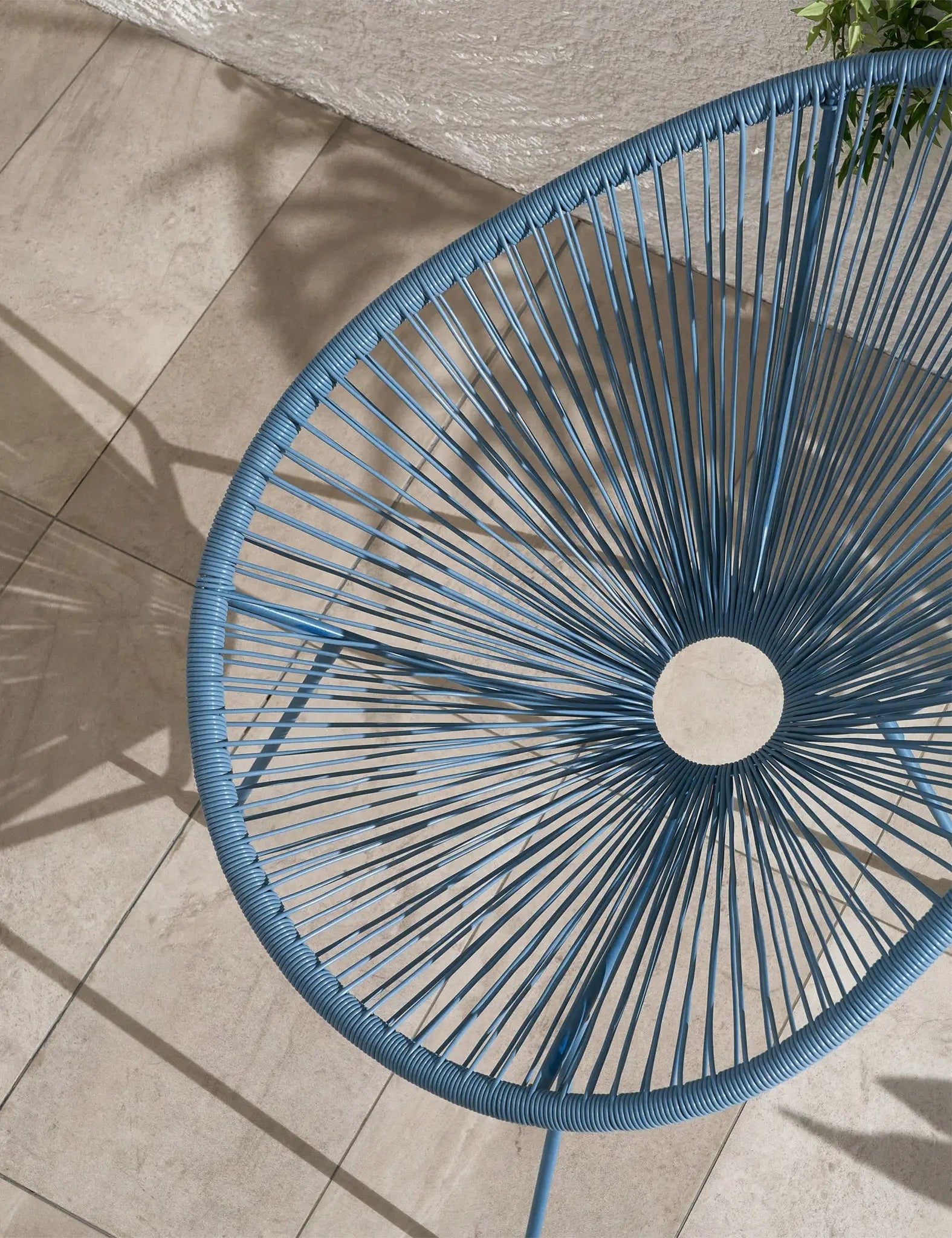 Image of Monaco 2 Seater Egg Chair Bistro Set - Light Blue