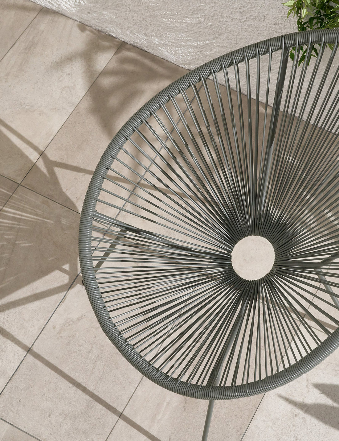 Monaco 2 Seater Egg Chair Bistro Set - Grey