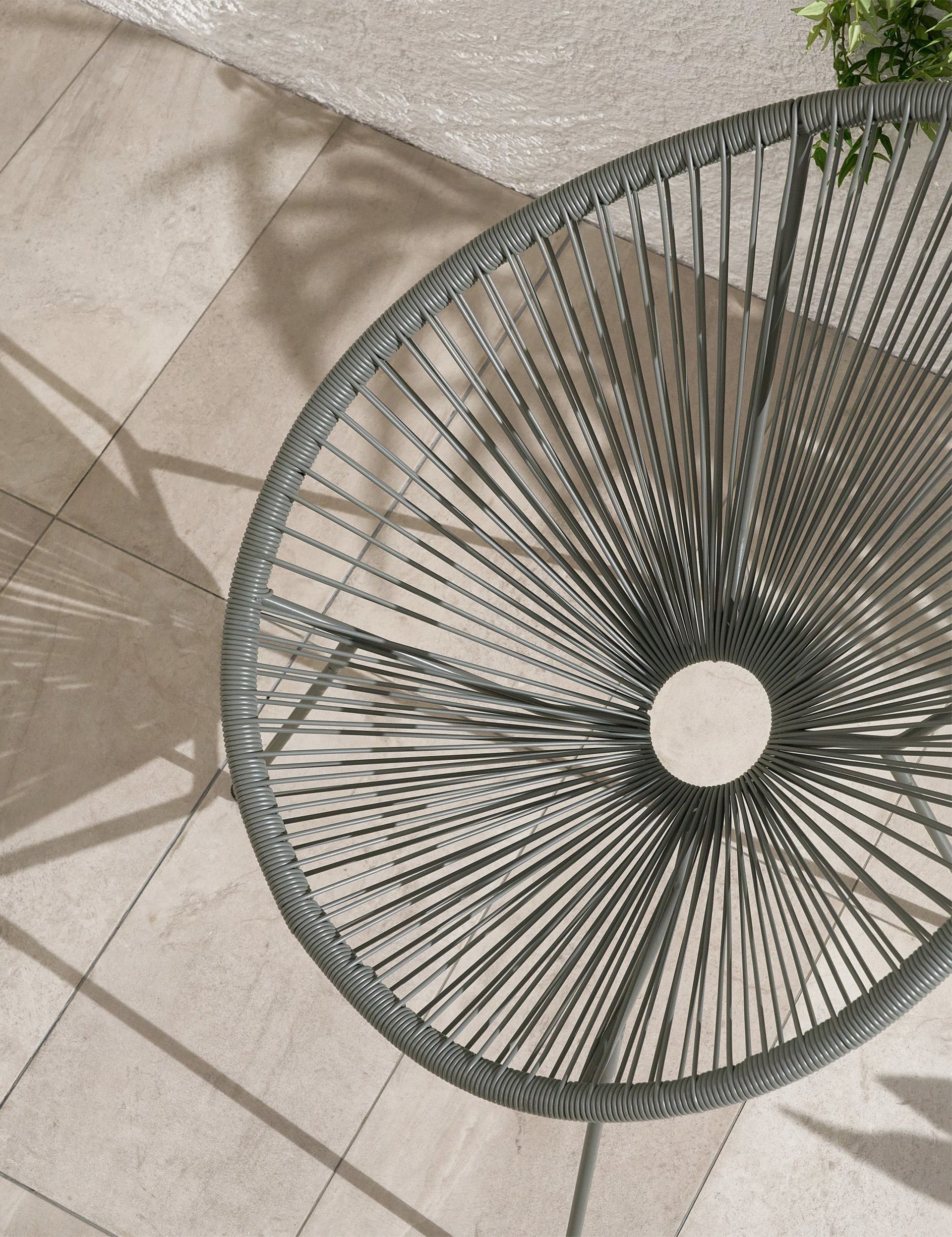 Monaco 2 Seater Egg Chair Bistro Set - Grey