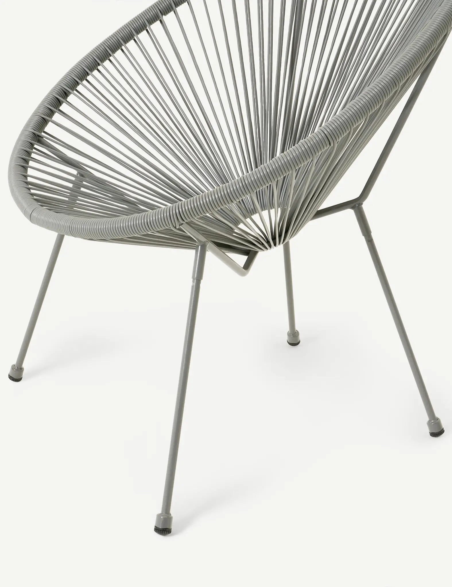 Monaco 2 Seater Egg Chair Bistro Set - Grey