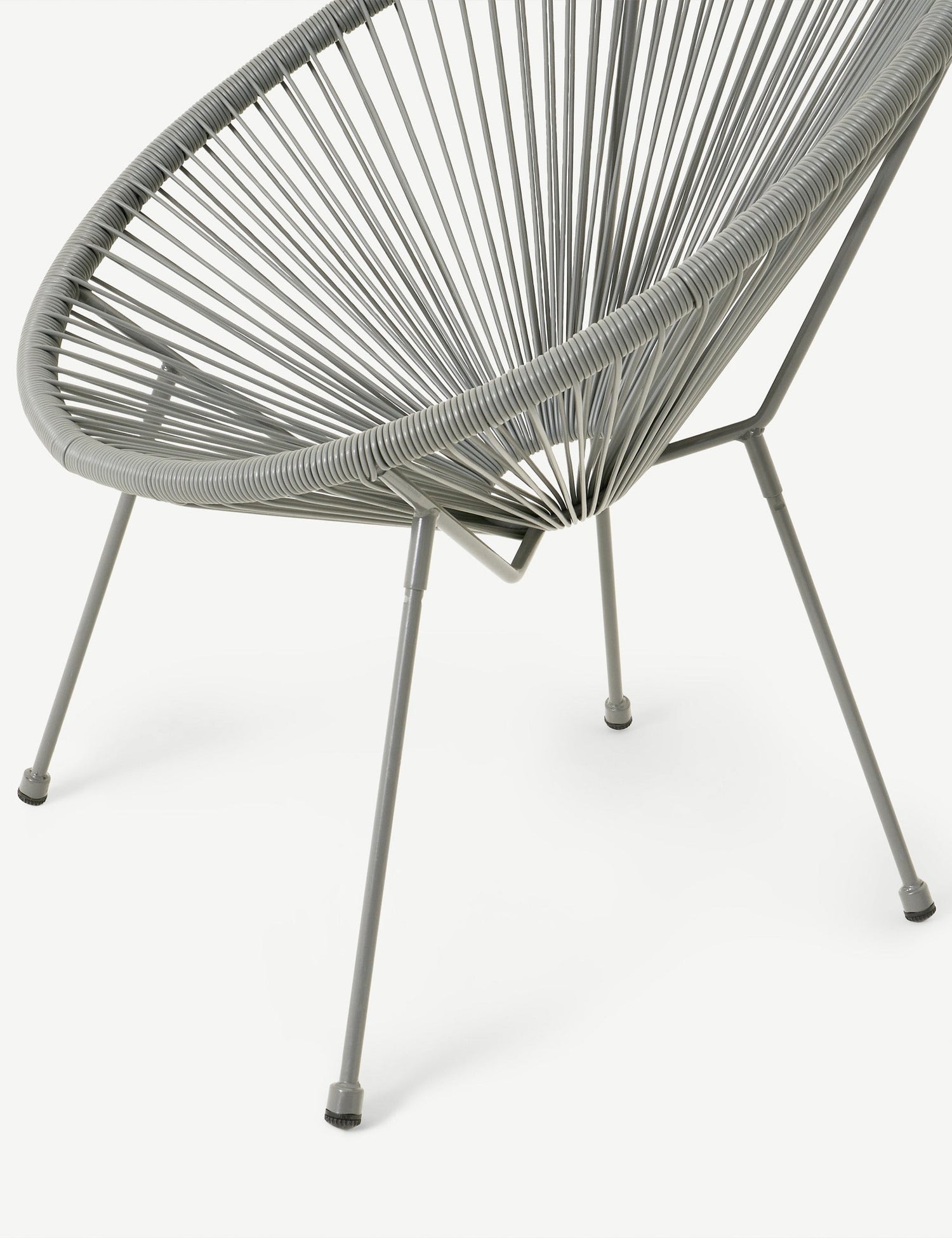 Monaco 2 Seater Egg Chair Bistro Set - Grey