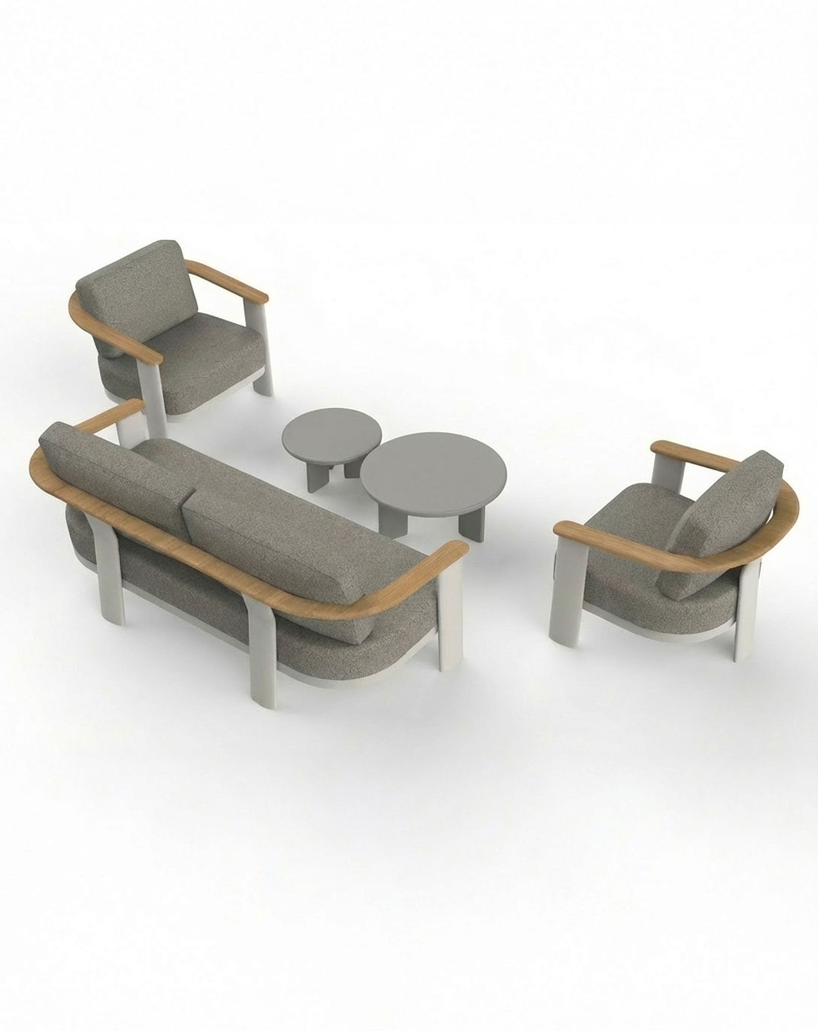 Image of NAIA 5 Seater Lounging Set with Coffee Table - With Complimentary Cover