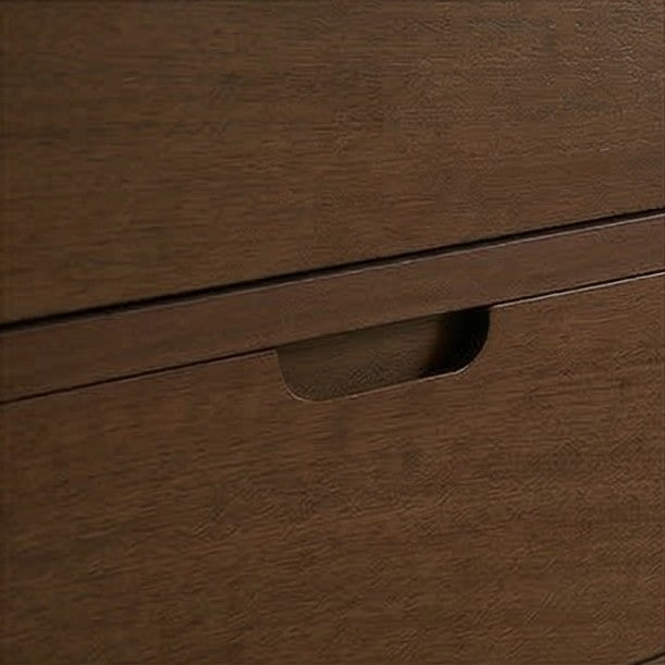 Image of Norway Dark Walnut Wooden Bedside Table