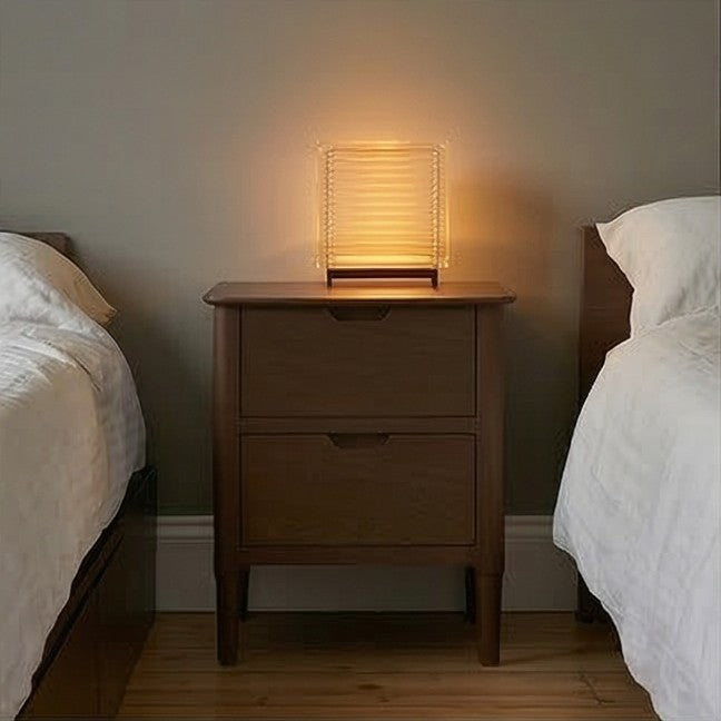 Image of Norway Dark Walnut Wooden Bedside Table