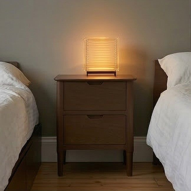 Image of Norway Dark Walnut Wooden Bedside Table