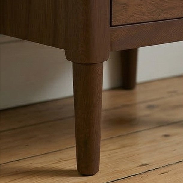 Image of Norway Dark Walnut Wooden Bedside Table