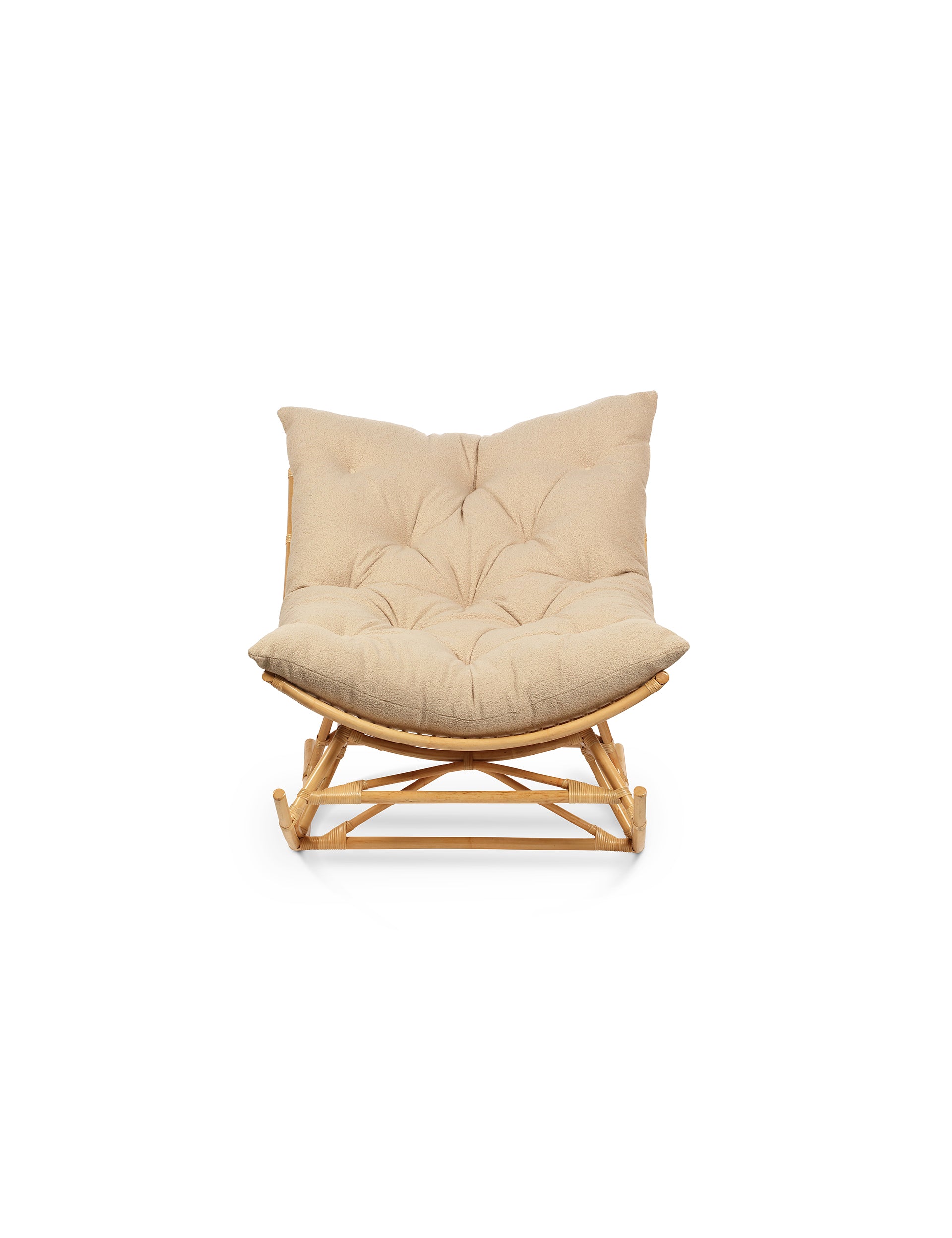 York Rattan Papasan Rocking Chair - Square Shape Cushion