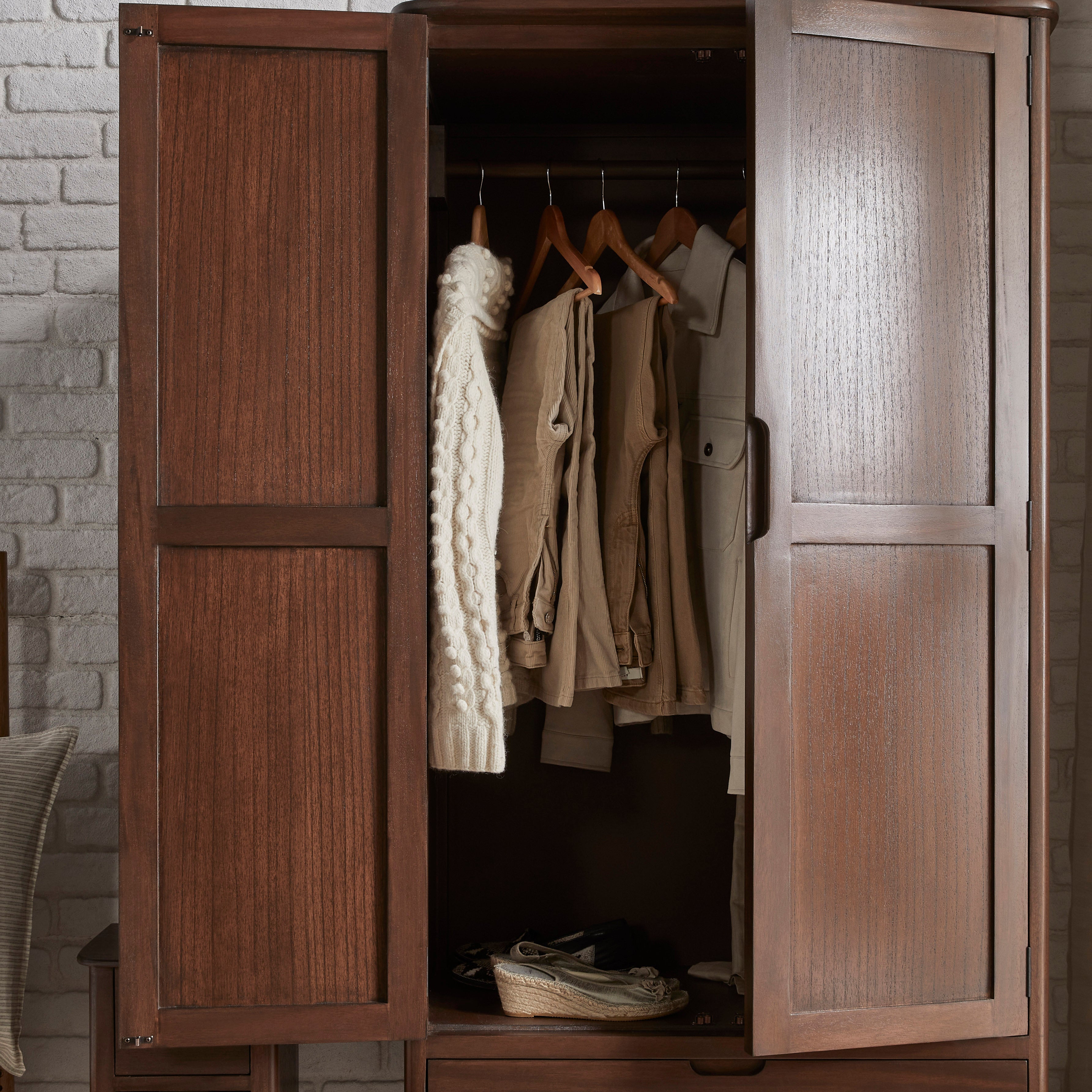 Image of Norway Dark Walnut Wardrobe