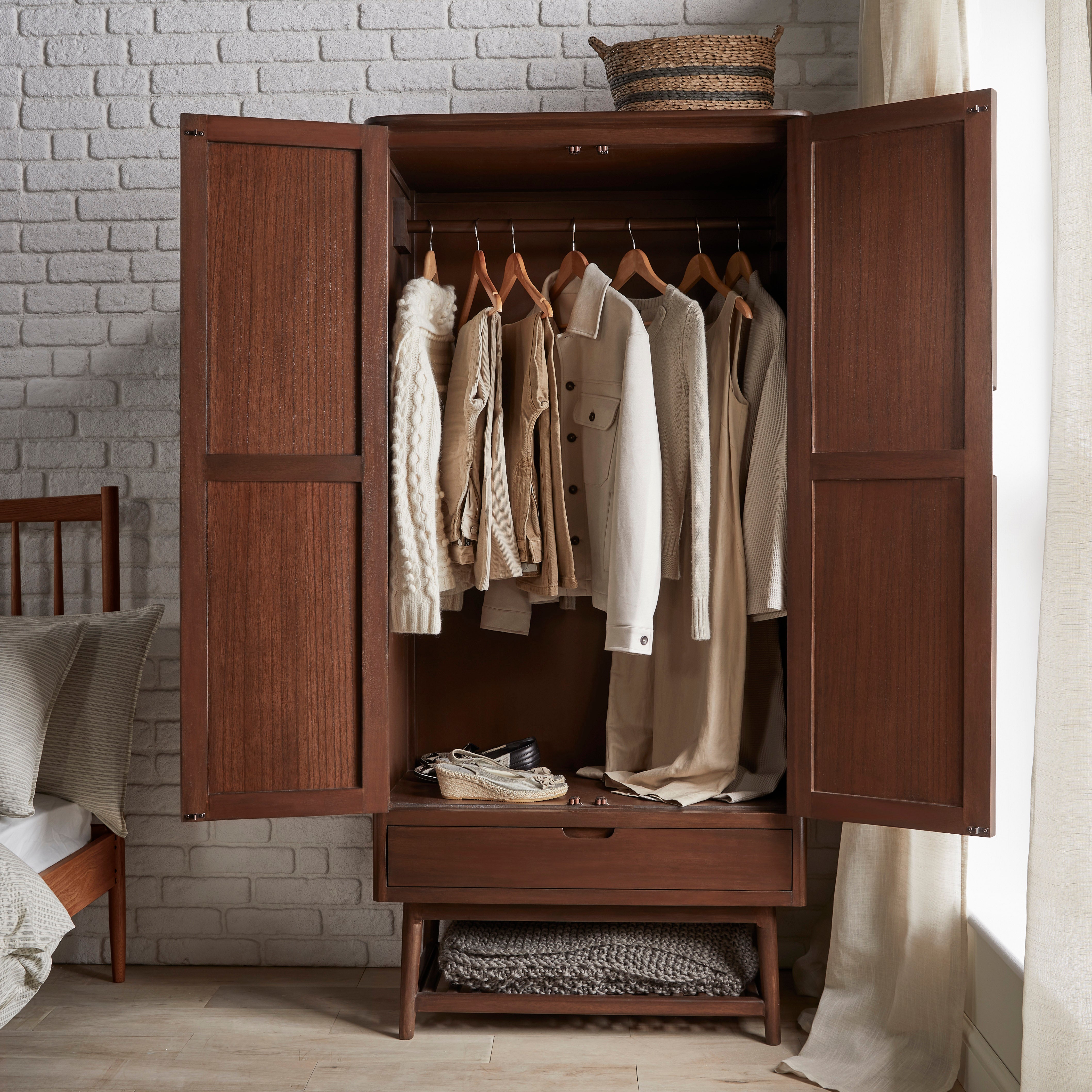 Image of Norway Dark Walnut Wardrobe