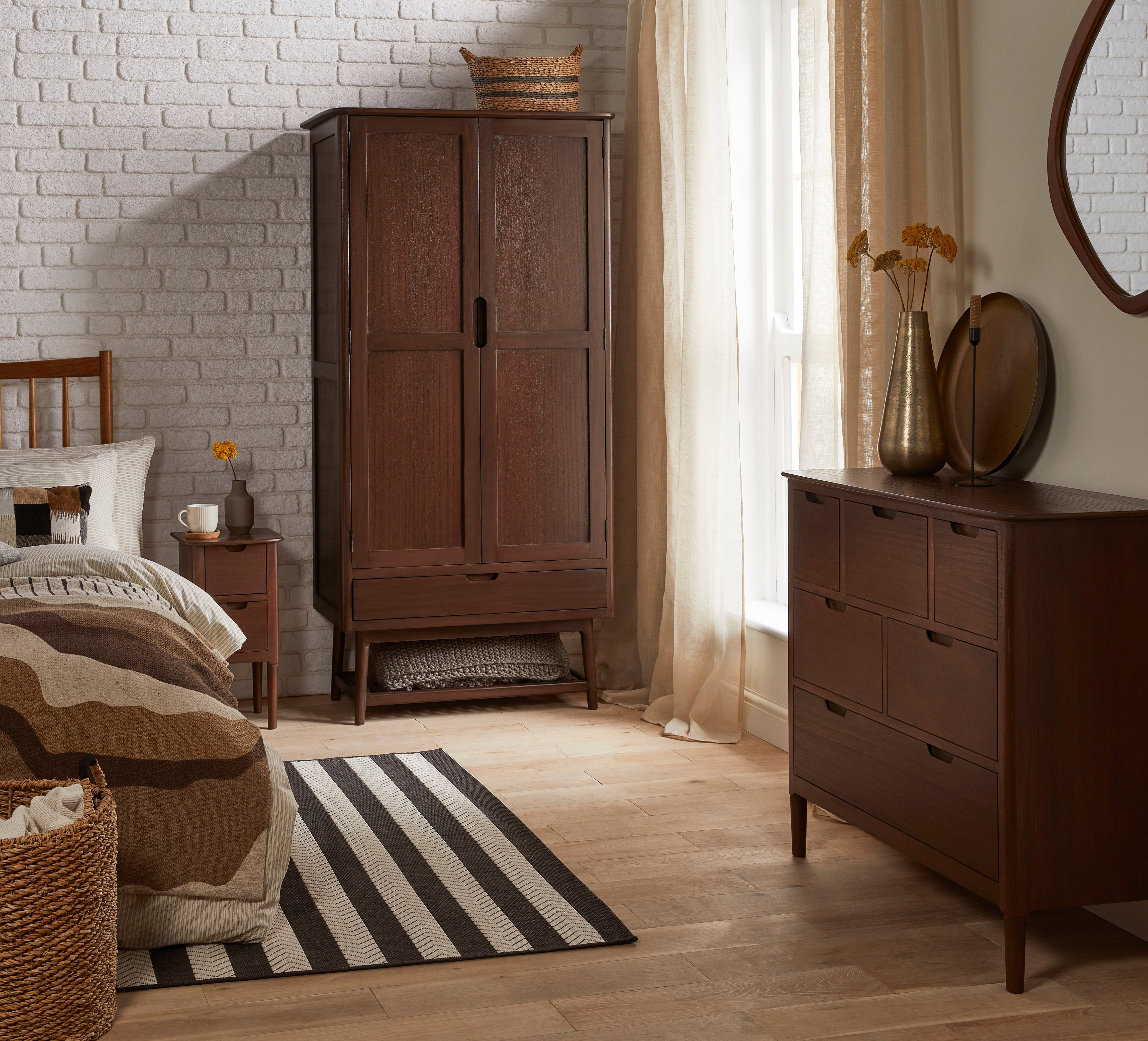 Image of Norway Dark Walnut Wardrobe