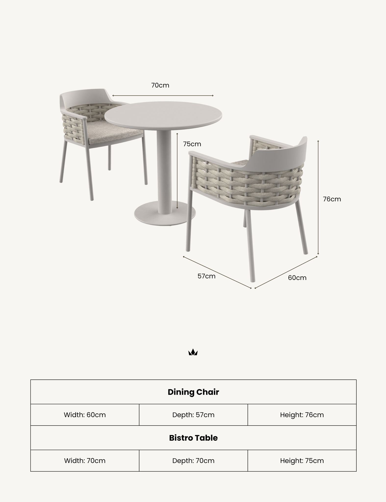 Image of OLMA 2-Seater Bistro Set