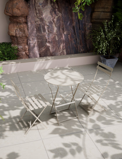 Padstow Folding Bistro Set Champagne