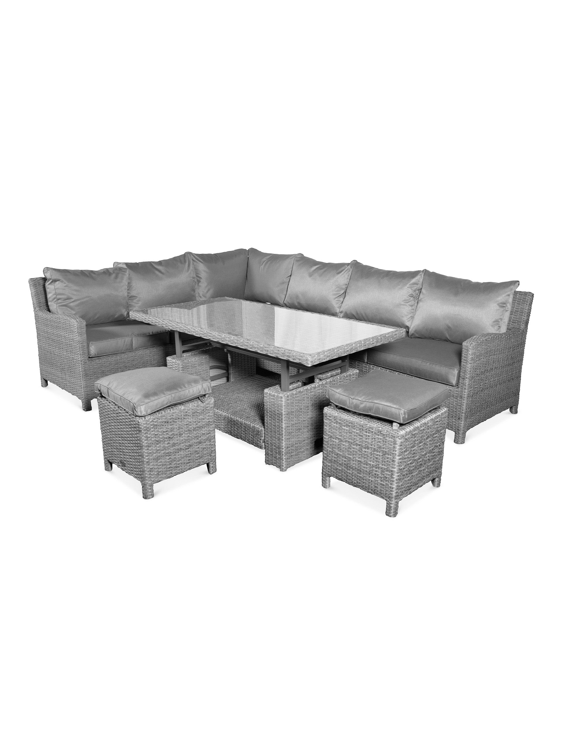 Paris 8 Seater Deluxe Modular Corner Dining &amp; Lounging Set