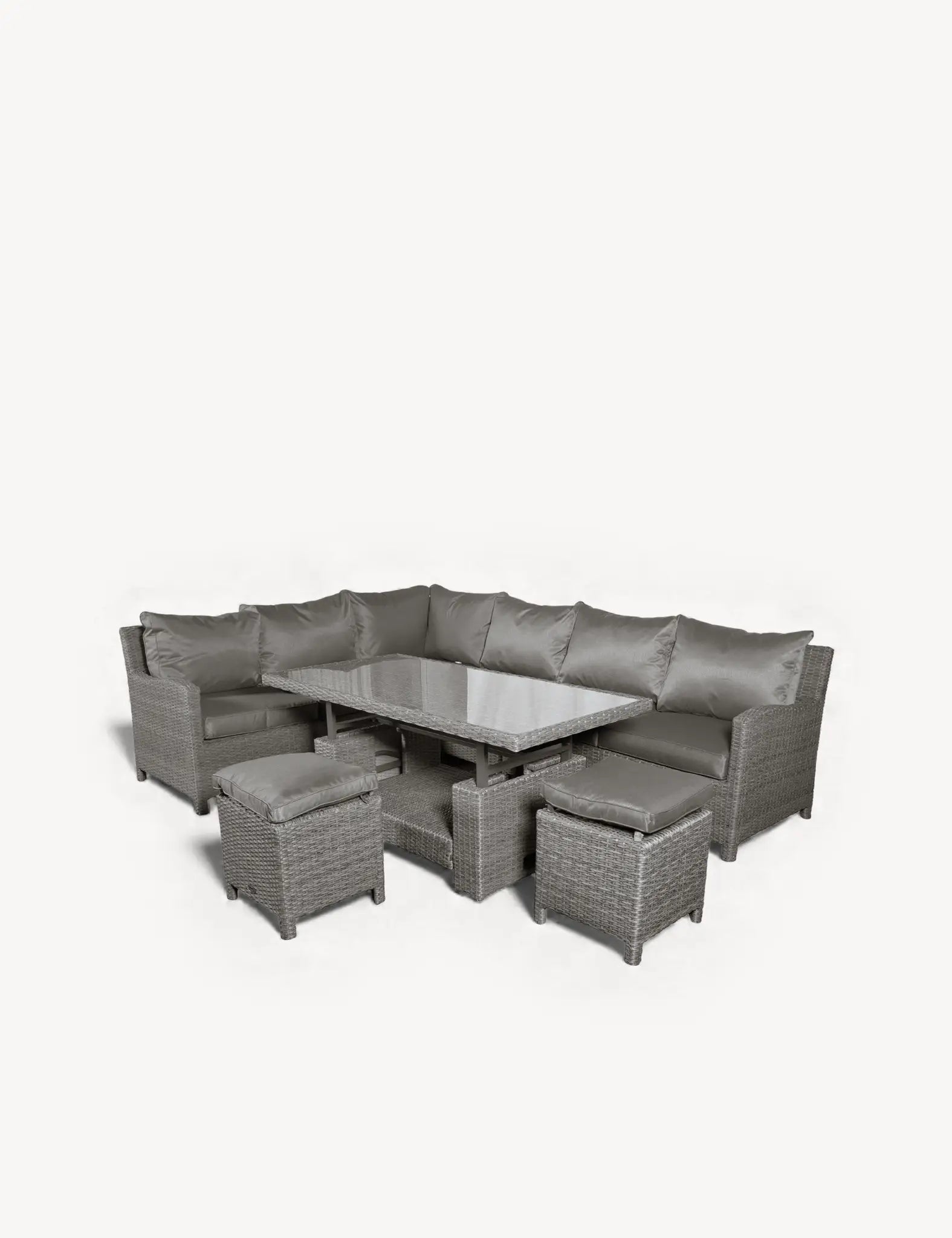 Paris 8 Seater Deluxe Modular Corner Dining & Lounging Set