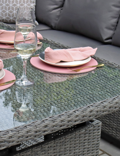 Paris 8 Seater Deluxe Modular Corner Dining &amp; Lounging Set