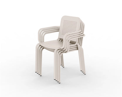 PORTO 100cm 5pcs Round Dining Set Champagne