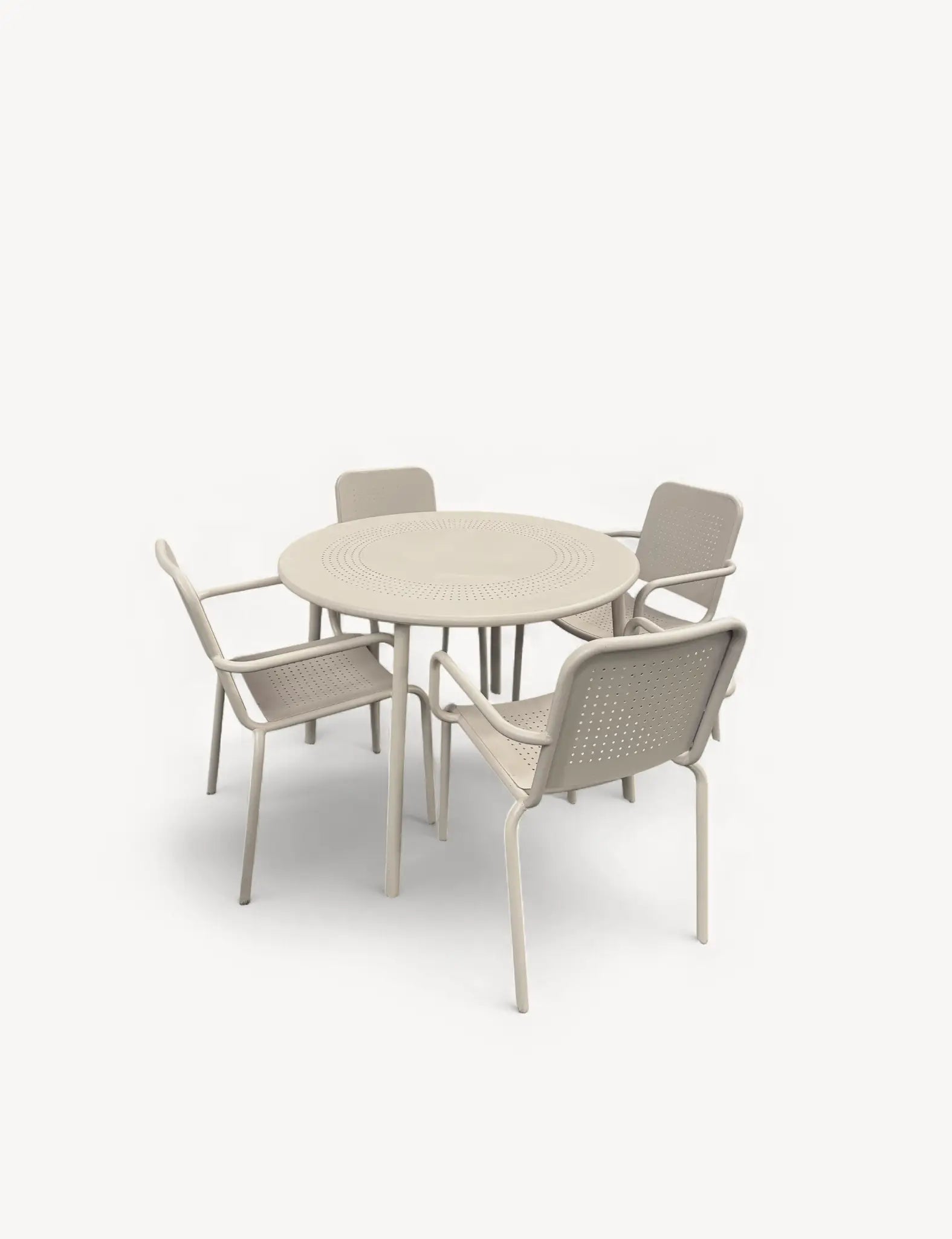 Porto 4 Seater Round Dining Set in Champagne