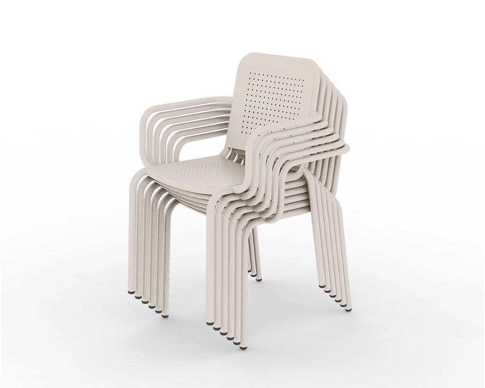 PORTO 160x90cm 7pcs Rectangular Dining Set - Champagne