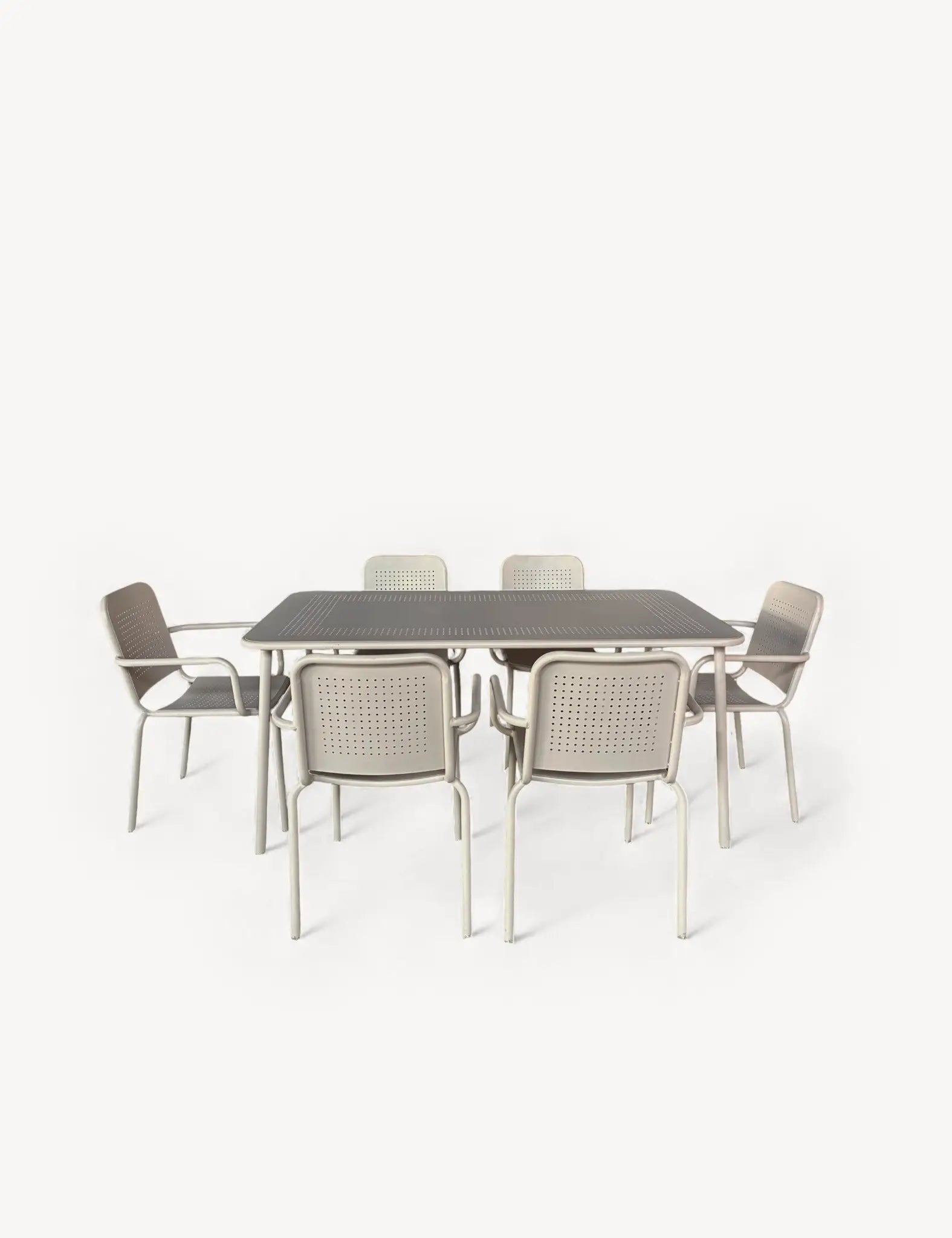 Image of Porto 6 Seater Rectangular Dining Set in Champagne