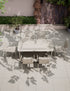 Outdoor dining set with rectangular table and six chairs