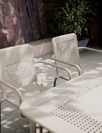 Porto 6 Seater Rectangular Dining Set in Champagne