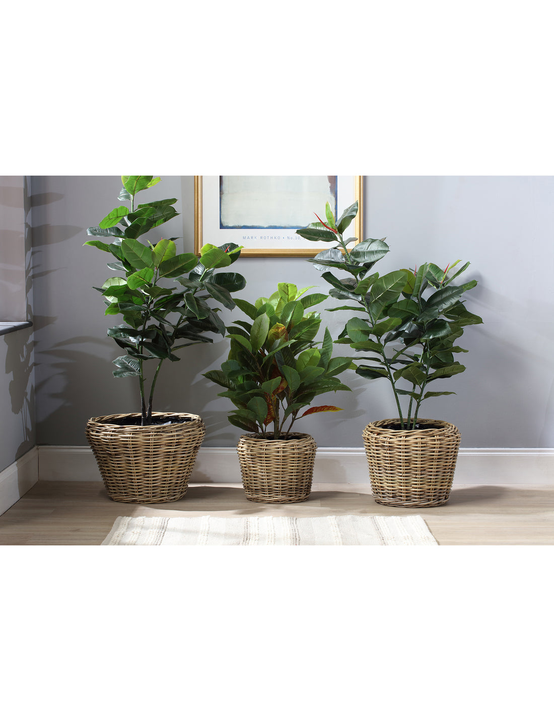 Set of 3 Lined Plant Baskets