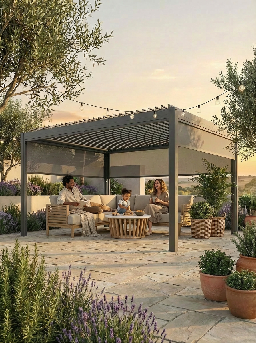 4m Pergola Privacy Screen