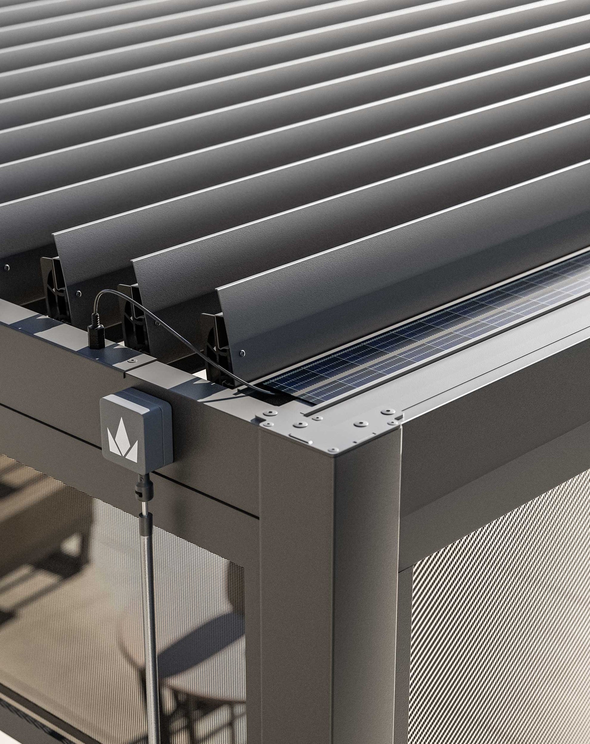 Luxe 4x3m Pergola with Solar Lighting System and Voice Control