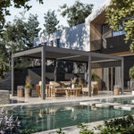 Luxe 6x3m Pergola with Solar Lighting System and Voice Control
