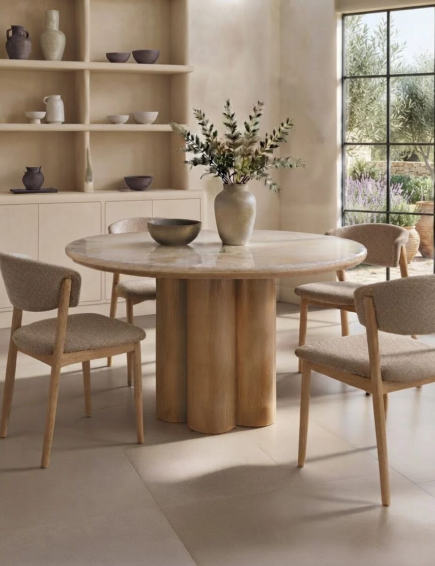 RIVA 4 Seater Mid Oak Dining Table