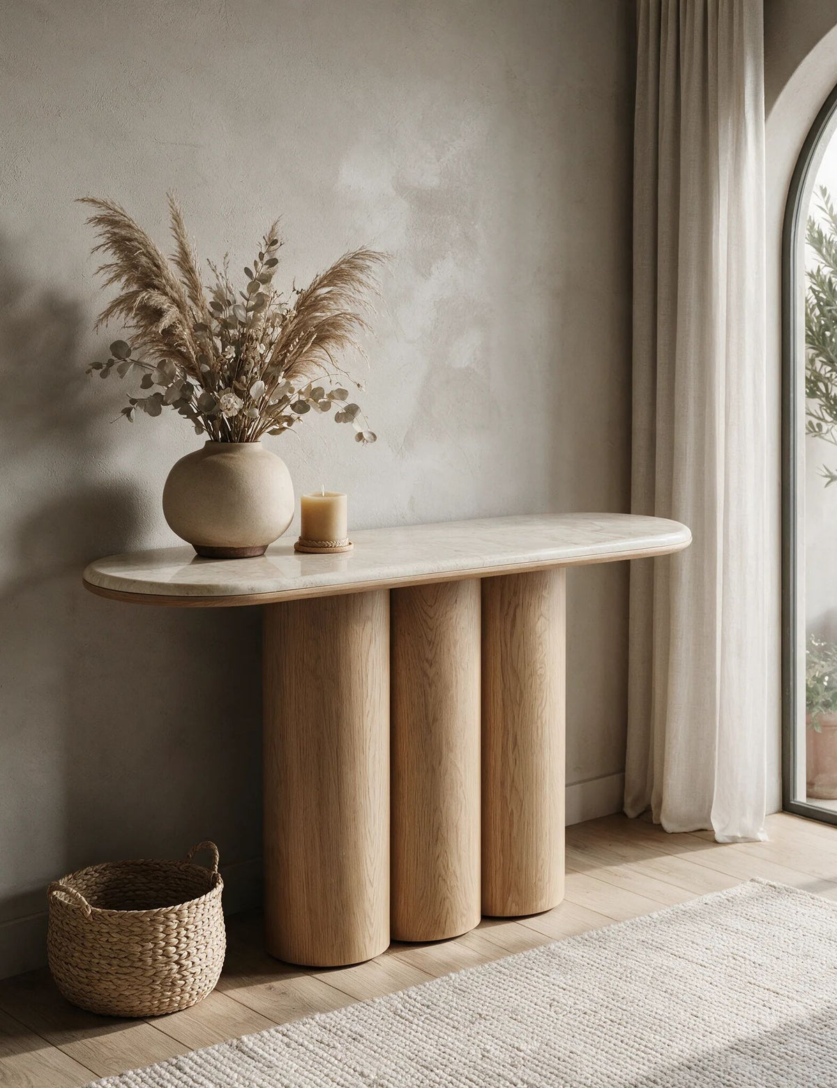 RIVA Mid Oak Console Table