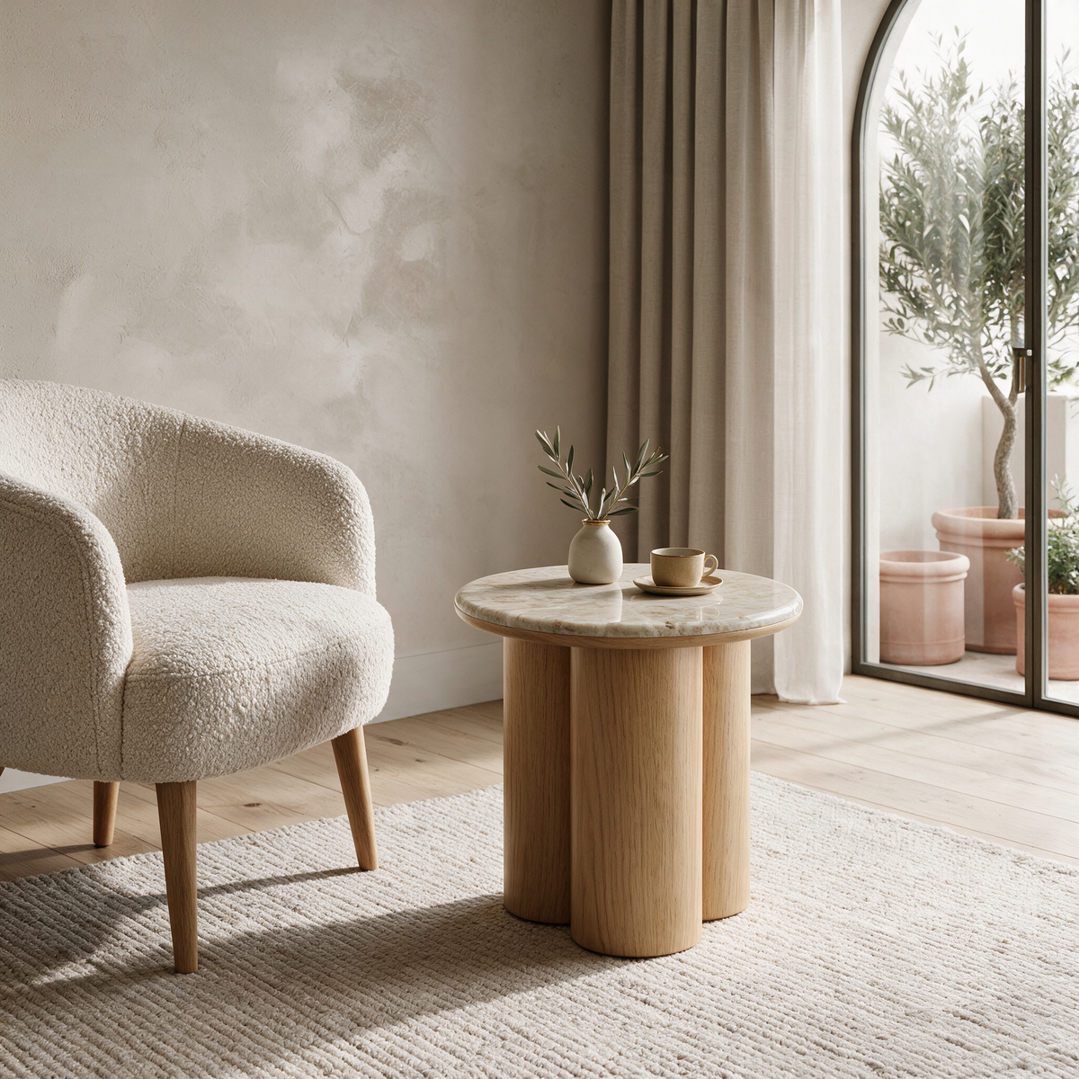 RIVA Mid Oak Side Table