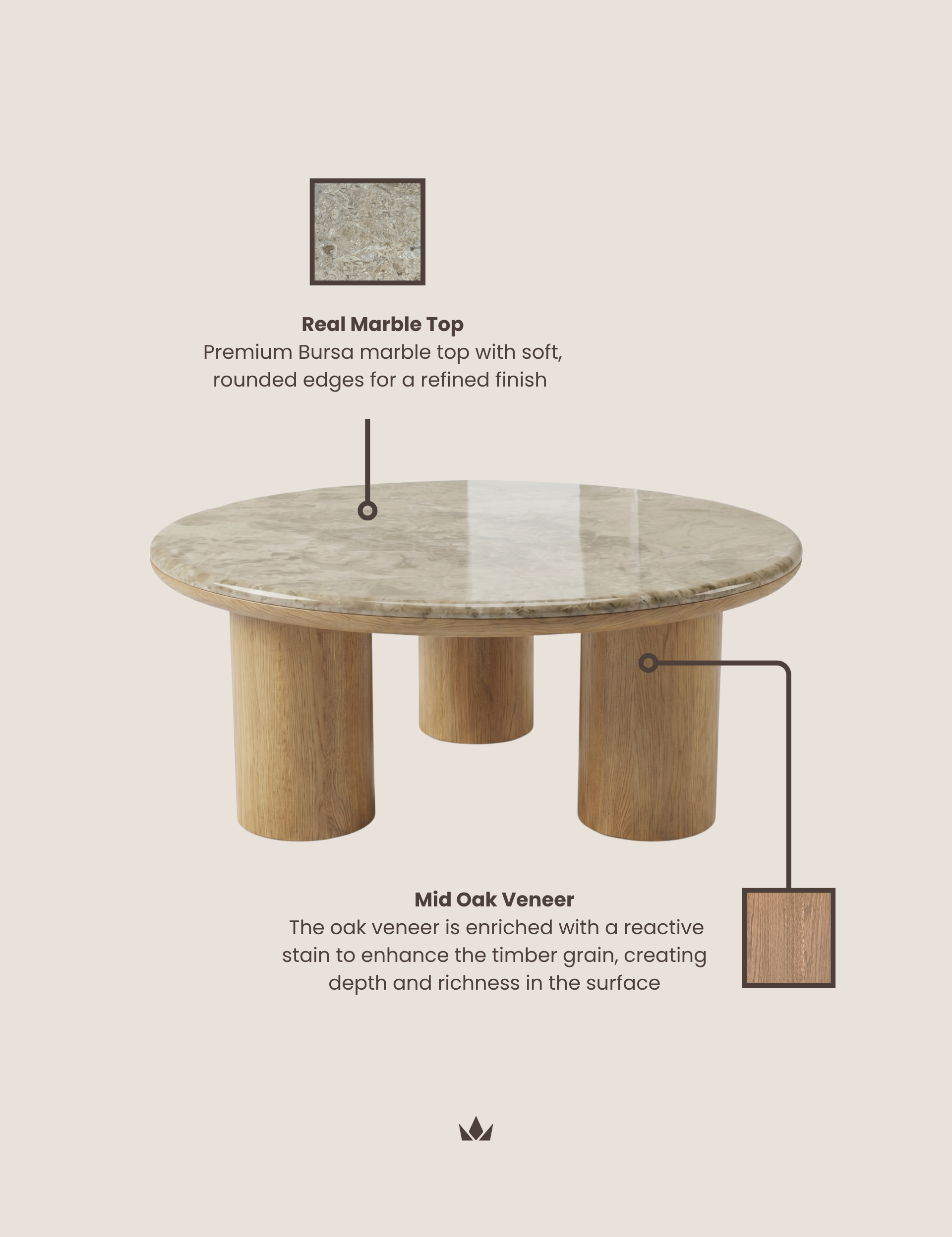 Image of RIVA Mid Oak Coffee Table