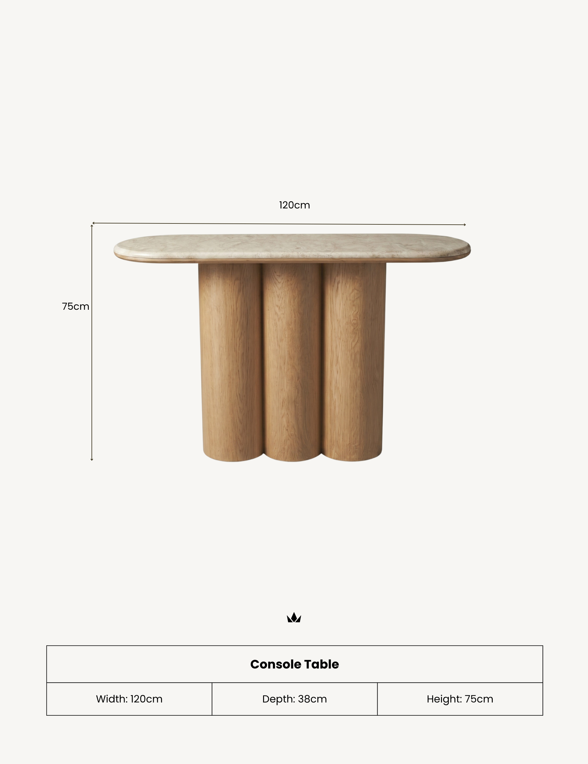 Image of RIVA Mid Oak Console Table