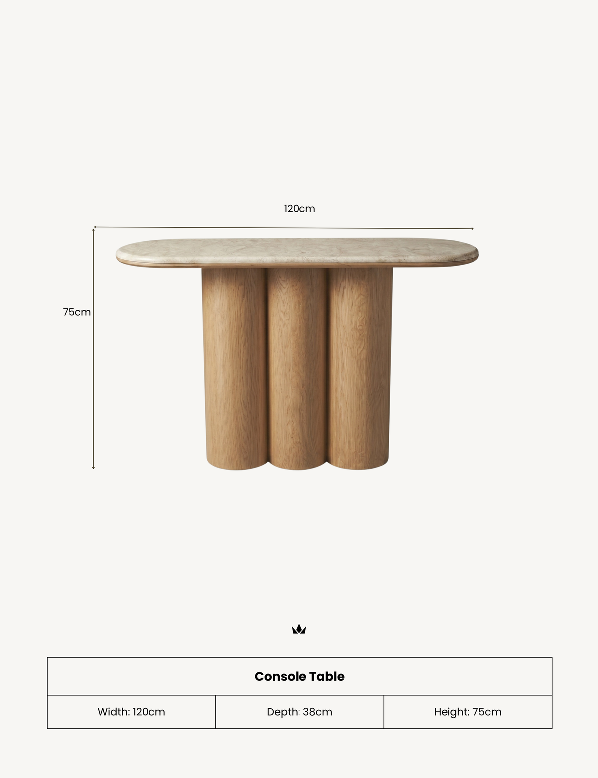 RIVA Mid Oak Console Table