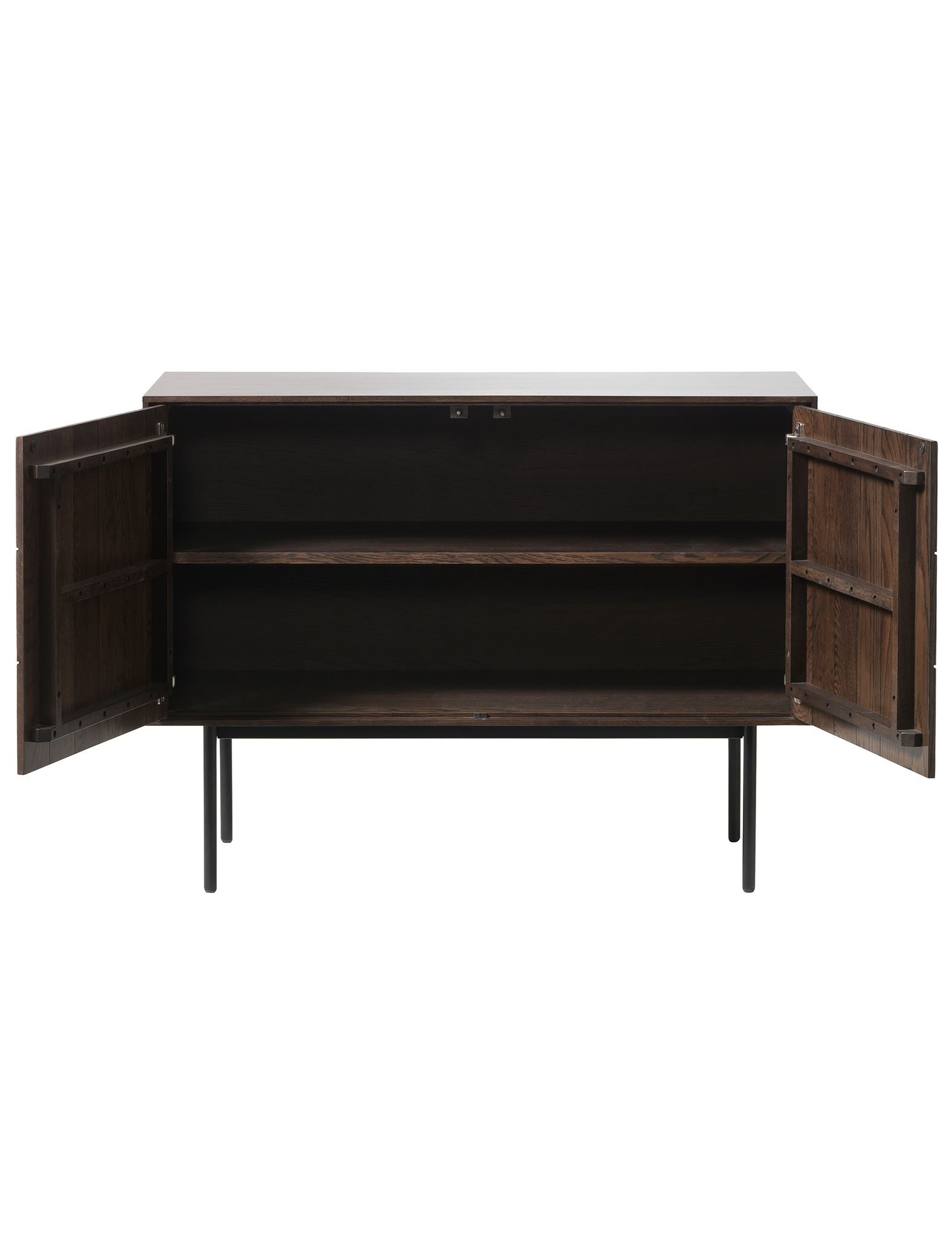 Image of ROKA Dark Wood Geometric 2-Door Sideboard