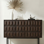ROKA Dark Wood Geometric 2-Door Sideboard