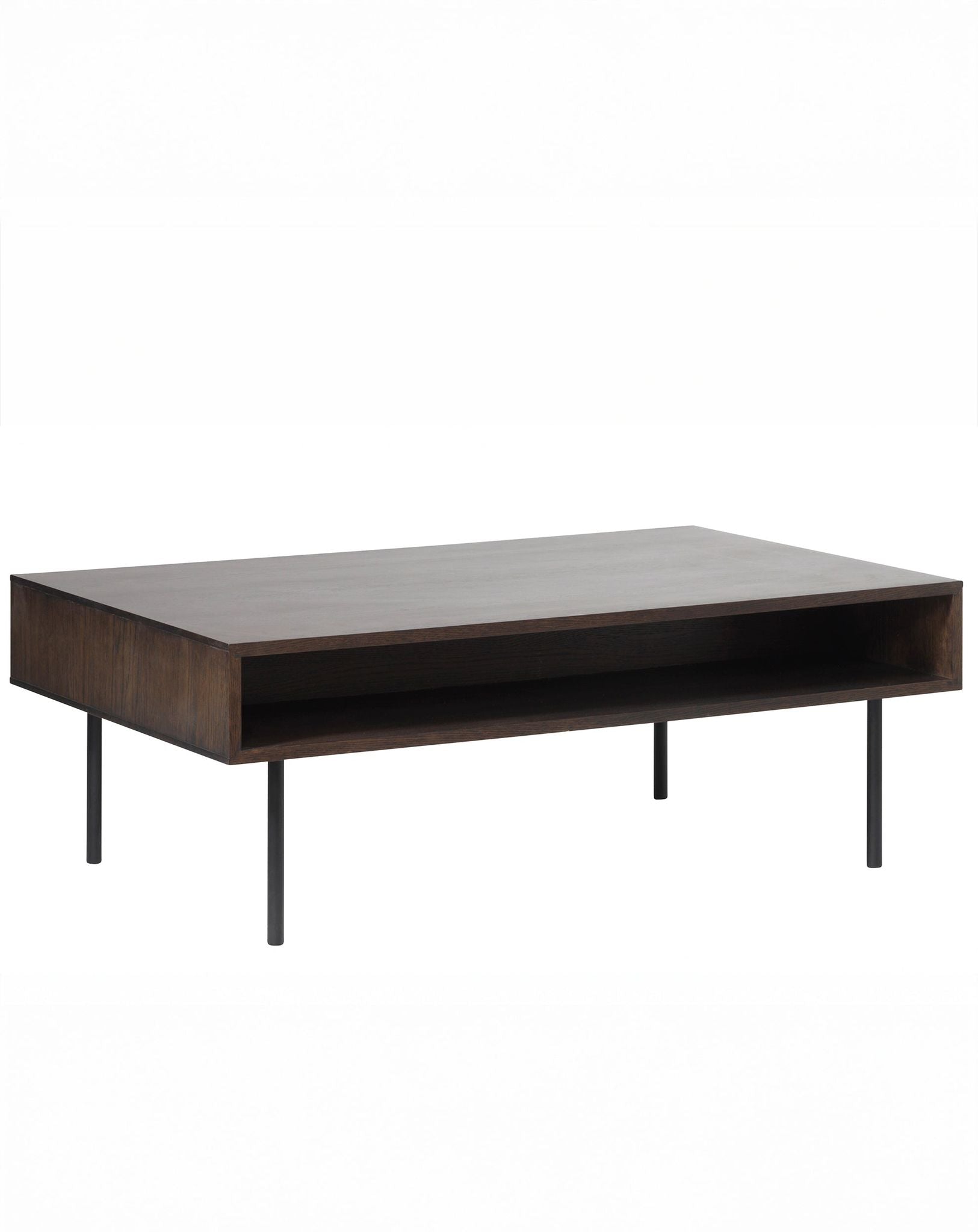 Image of ROKA Dark Wood Geometric Coffee Table