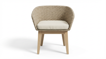 Roma 4 Seater Round Sunray with Terrazzo Insert Dining Set with Eden Dawn Chairs