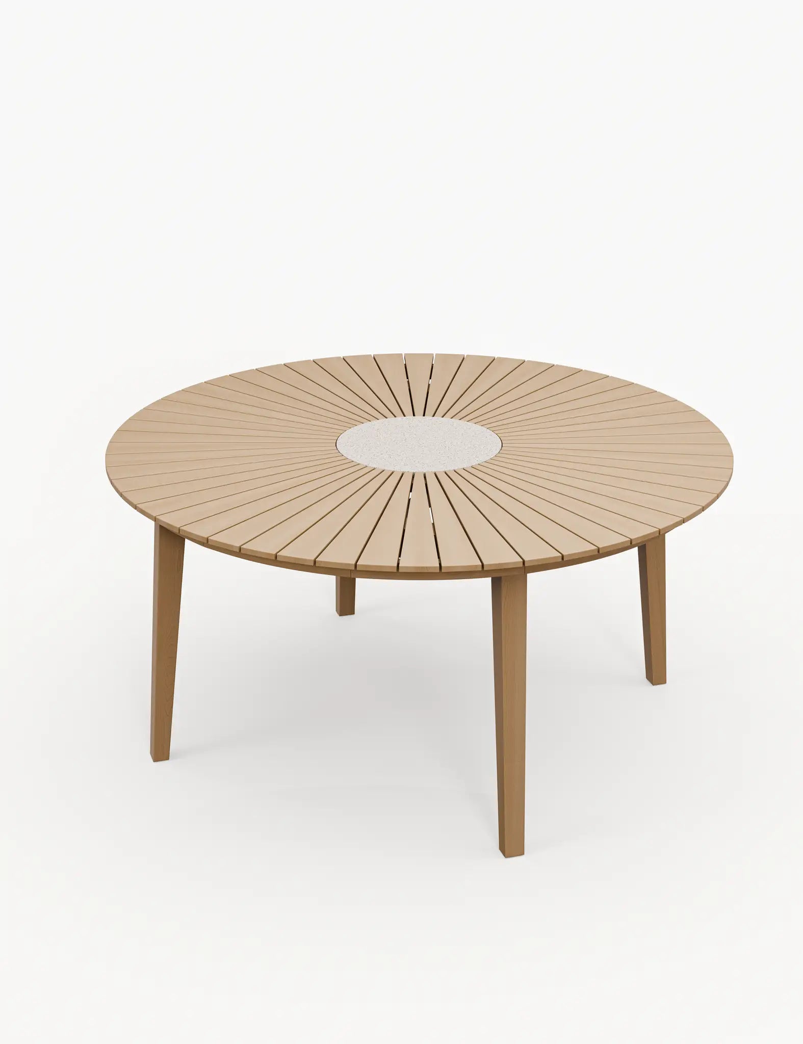 Image of Roma 6 Seater Round Sunray with Terrazzo Insert Dining Set with Eden Dawn Chairs