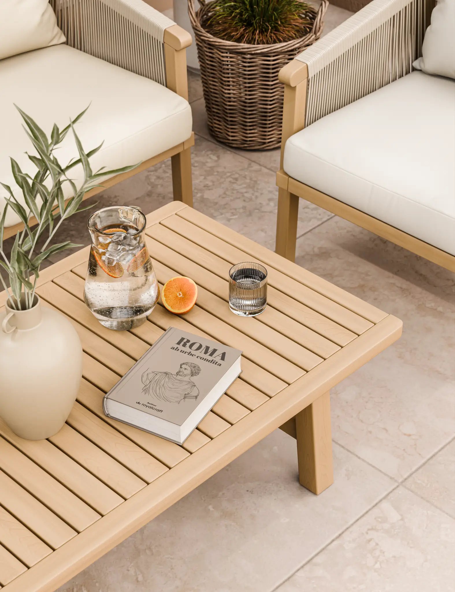 Image of Roma 5 Seater Triple Lounge Set with Rectangular Coffee Table