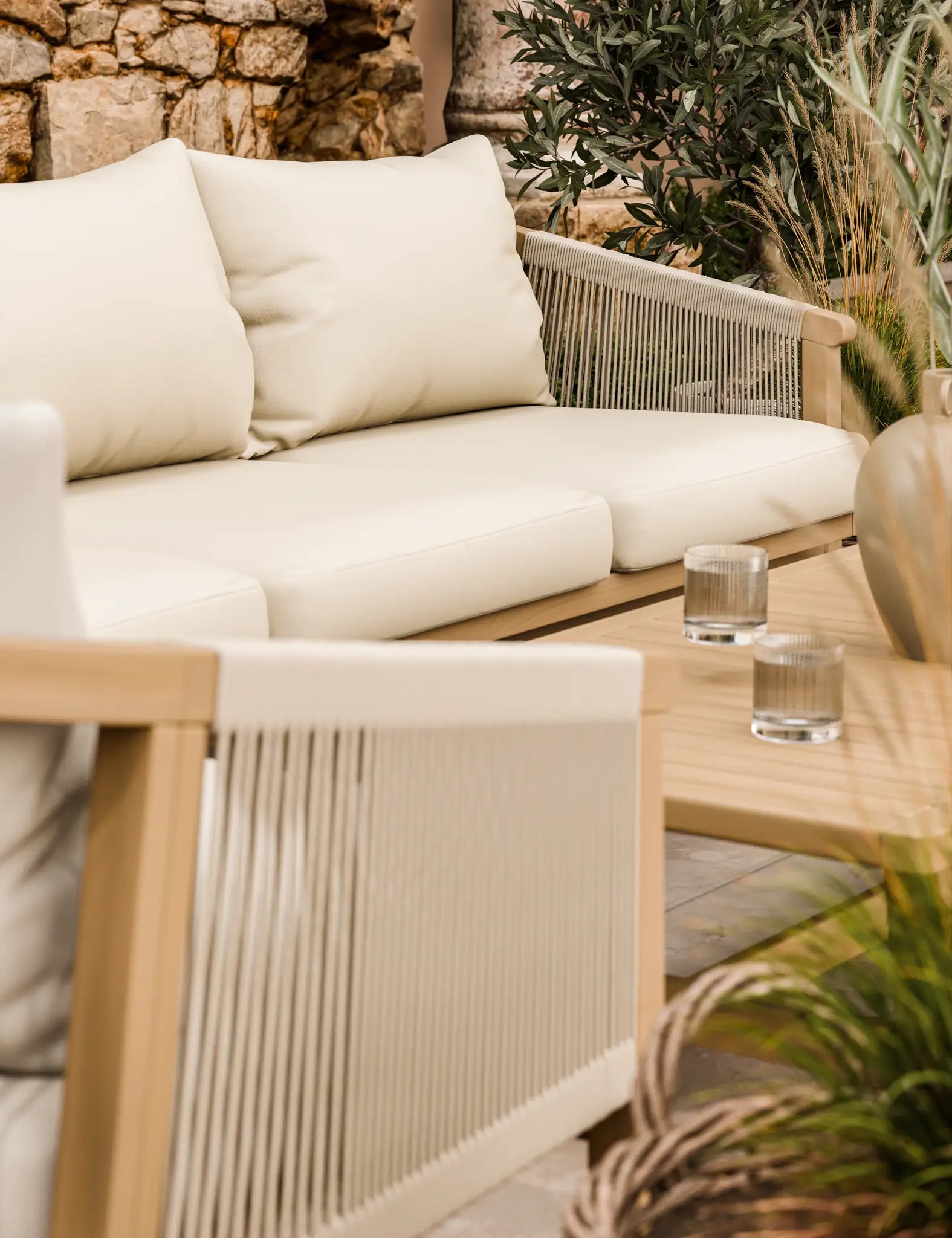 Roma 5 Seater Triple Lounge Set with Rectangular Coffee Table