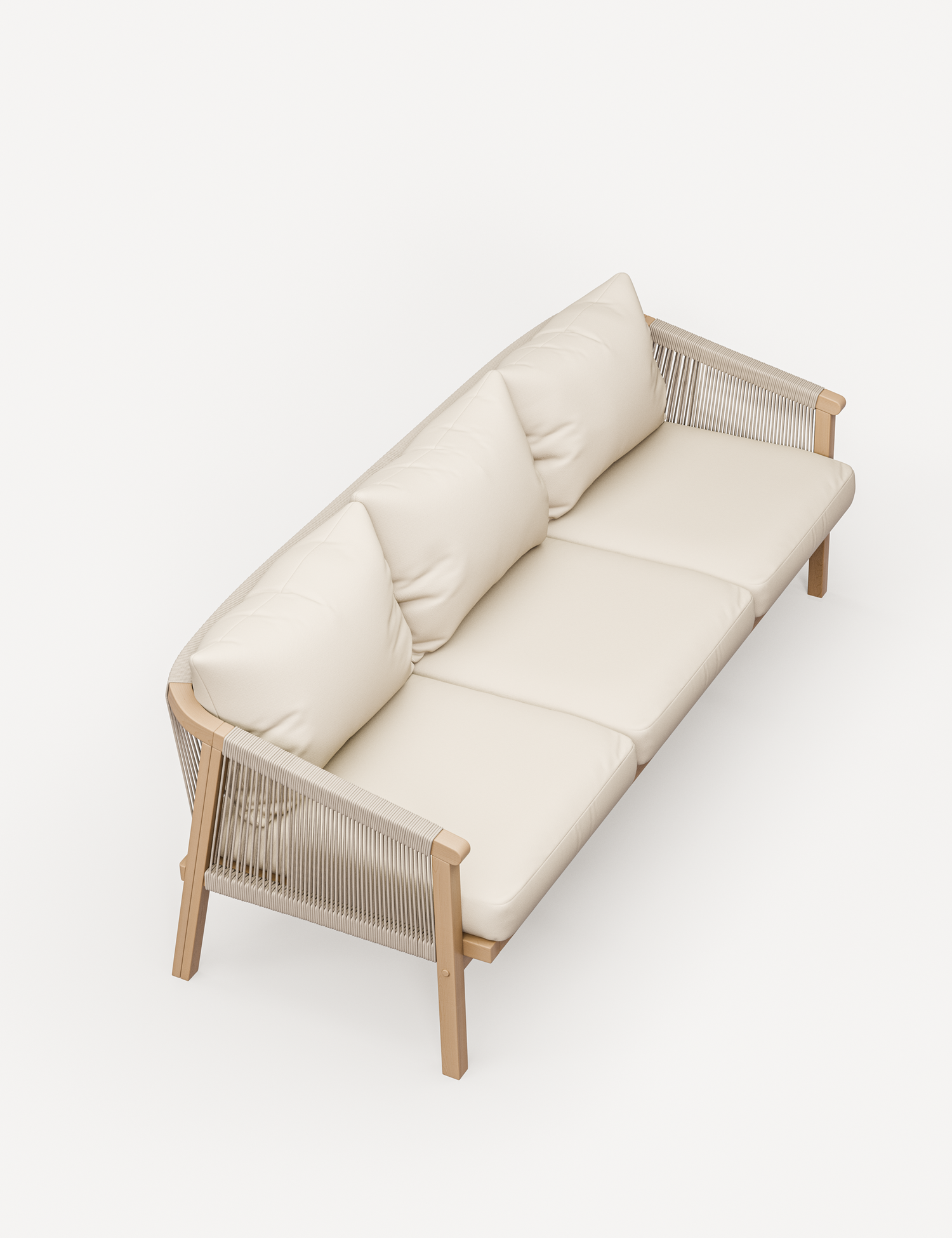 Roma 5 Seater Triple Lounge Set with Rectangular Coffee Table