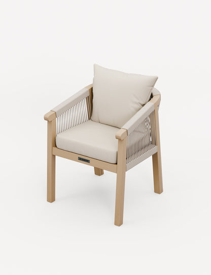 Roma 2 Seater Round Sunray Bistro Set with Roma Dining Chairs